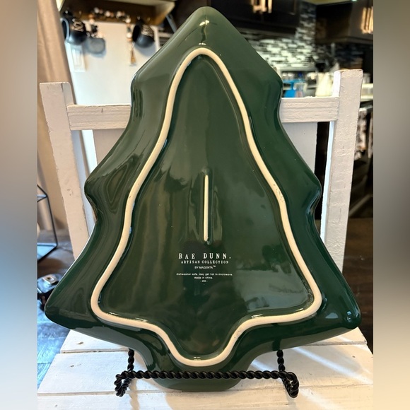 Rae Dunn Green Tree-Shaped Giving Plate - Picture 3 of 3